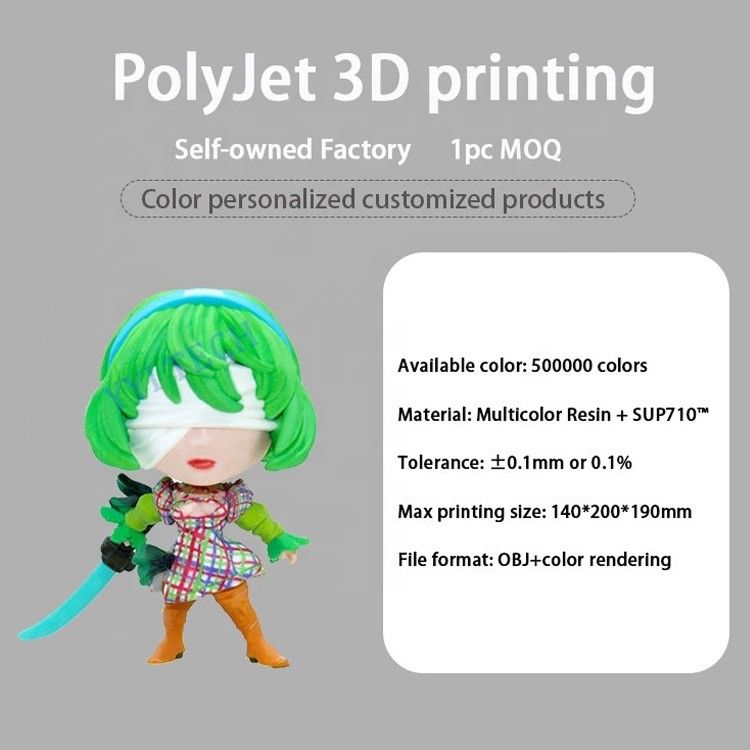 Servicio de impresión 3D a color completo STL personalizado | Impresión de resina multicolor | Soluciones ecológicas